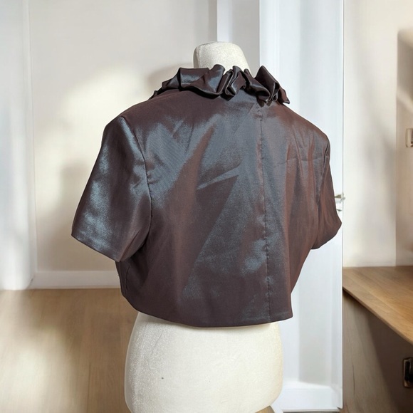 Cameron Blake by Moni Cheri, Size 12, Halter Style, with Jacket, Purple/Blue - Picture 16 of 16